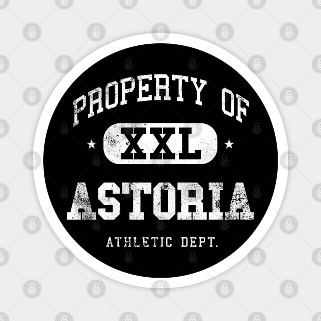 Astoria Vintage Distressed College Property XXL Magnet by property_of_xxl